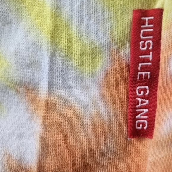 Hustle Gange Tie Die‎ Unisex Knit 100% Cotton Mens Shirt With Bear Logo Large - Picture 7 of 10